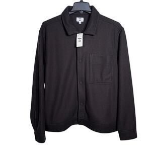 Mode of One Men's Long-Sleeve Knit Trucker Jacket,  Jet Grey XXL $80